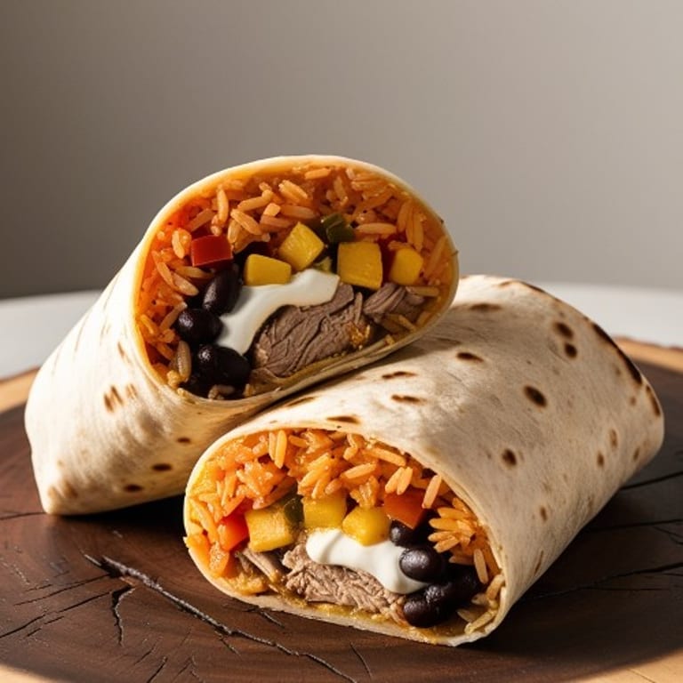 Delicious Al Pastor Burrito