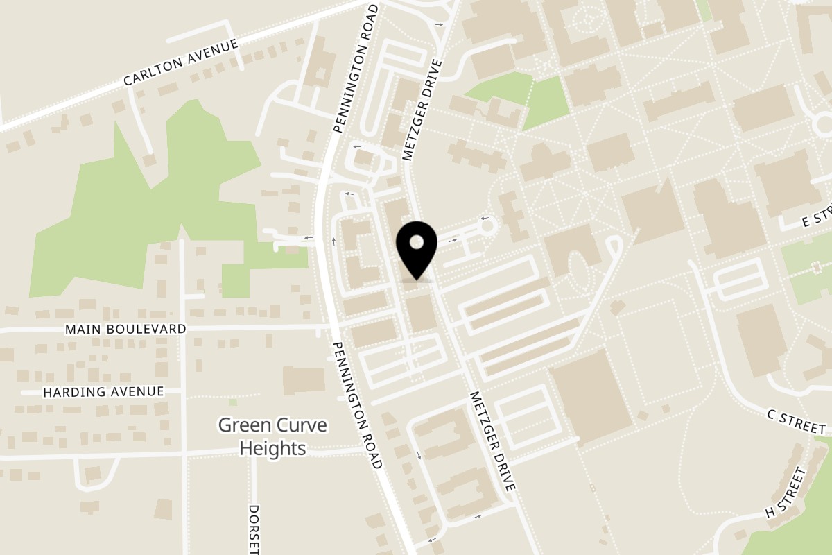 Map showing the location of Mexican Mariachi Grill Campus Town Dr on 600 Campus Town Dr in Ewing Township